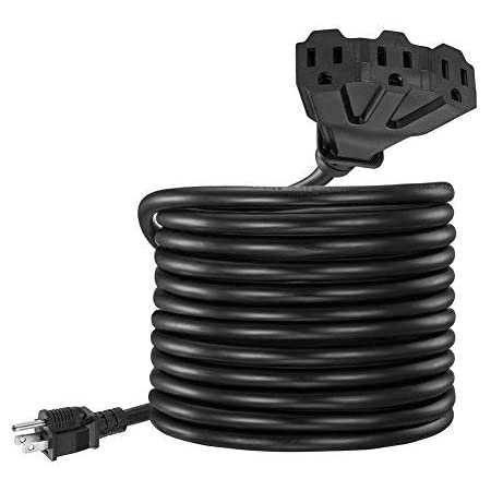 Extension Cord 100 ft, ShineKee 100ft 12 Gauge UL Listed Heavy Duty All-Weather Indoor/Outdoor Use Triple Outlet Extension Cord 12AWG 125Vac 15Amp 1875Watt For Outdoor, Garden, Electric Appliances - - Amazon.com