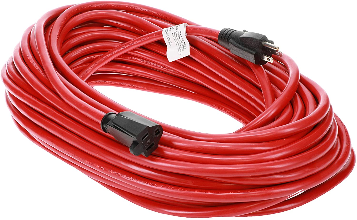 Otimo 100 ft 12/3 SJTW Outdoor Heavy Duty Extension Cord - Professional Series - 3 Prong Extension Cord, Red - - Amazon.com